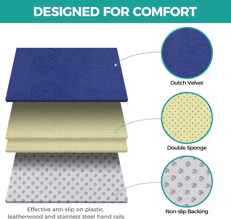 lefeke 2 Pack Wheelchair armrest Pads - Soft Velvet Foam armrest Covers for wheelchairs, Office Chairs and armchairs, etc., Effectively relieves arm Pressure and Prevents Soreness - Image 5